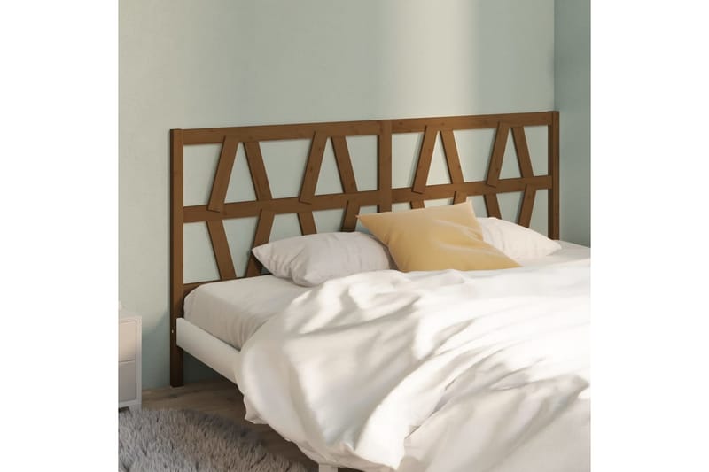 beBasic Sengegavl honningbrun 206x4x100 cm heltre furu - Brun - Møbler - Senger - Sengetilbehør & sengegavl - Sengegavl
