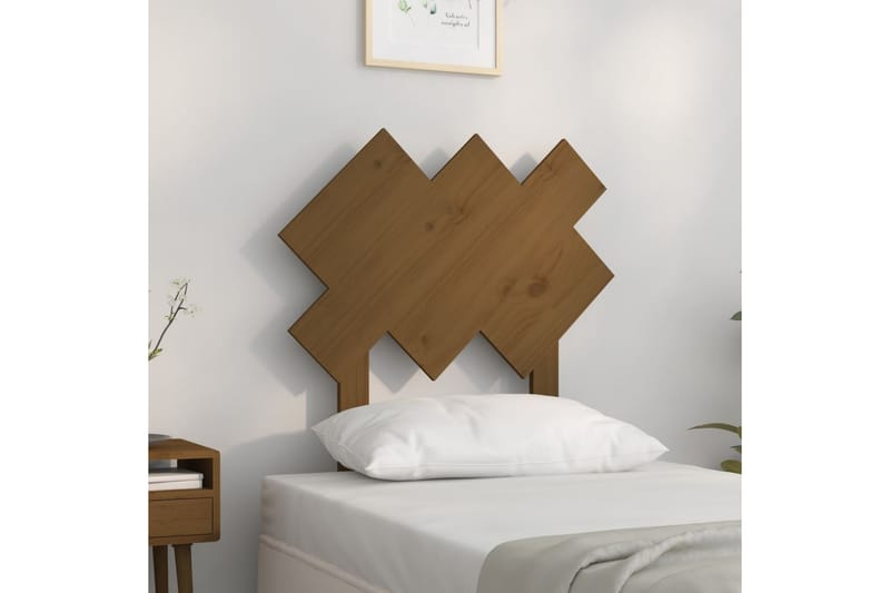 beBasic Sengegavl honningbrun 72,5x3x81 cm heltre furu - Brun - Møbler - Senger - Sengetilbehør & sengegavl - Sengegavl