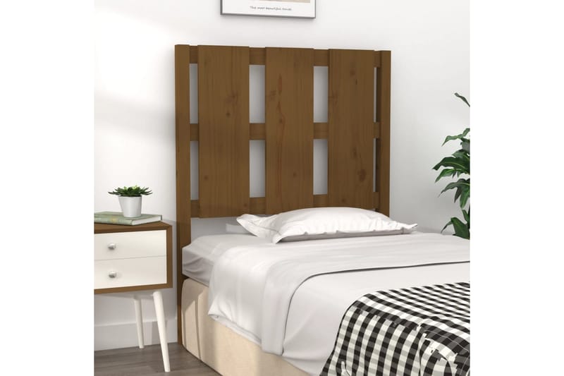 beBasic Sengegavl honningbrun 80,5x4x100 cm heltre furu - Brun - Møbler - Senger - Sengetilbehør & sengegavl - Sengegavl