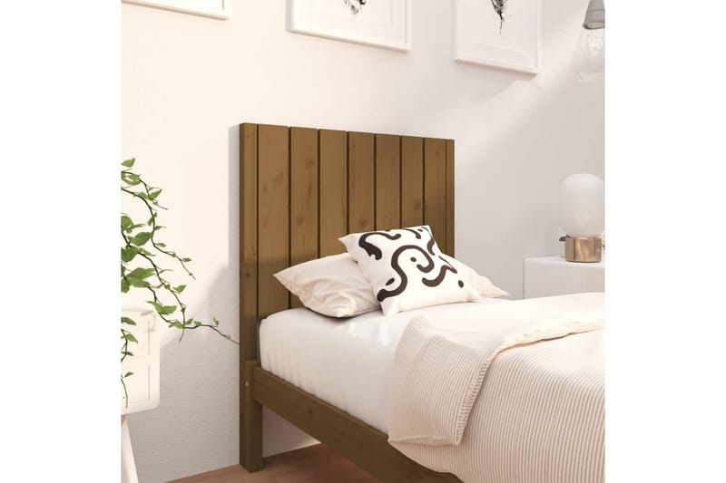 beBasic Sengegavl honningbrun 80,5x4x100 cm heltre furu - Brun - Møbler - Senger - Sengetilbehør & sengegavl - Sengegavl