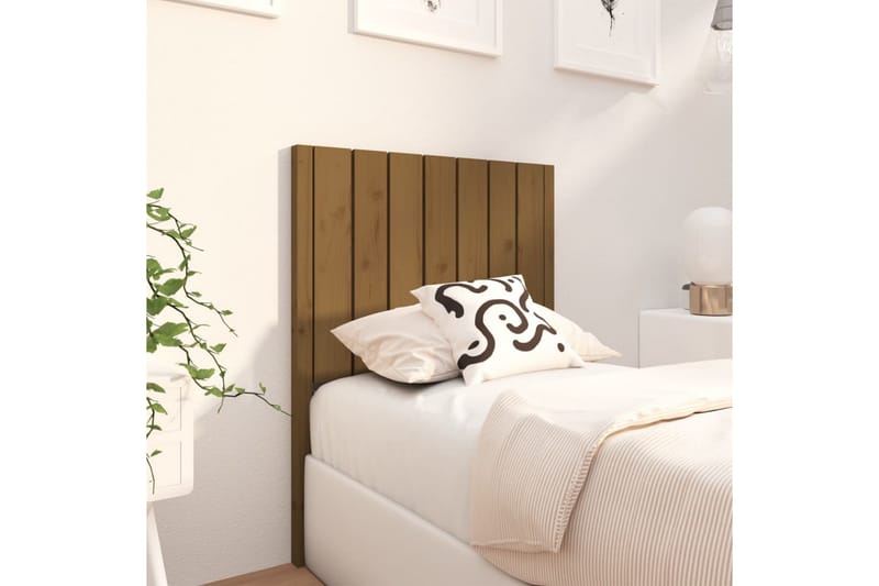 beBasic Sengegavl honningbrun 80,5x4x100 cm heltre furu - Brun - Møbler - Senger - Sengetilbehør & sengegavl - Sengegavl