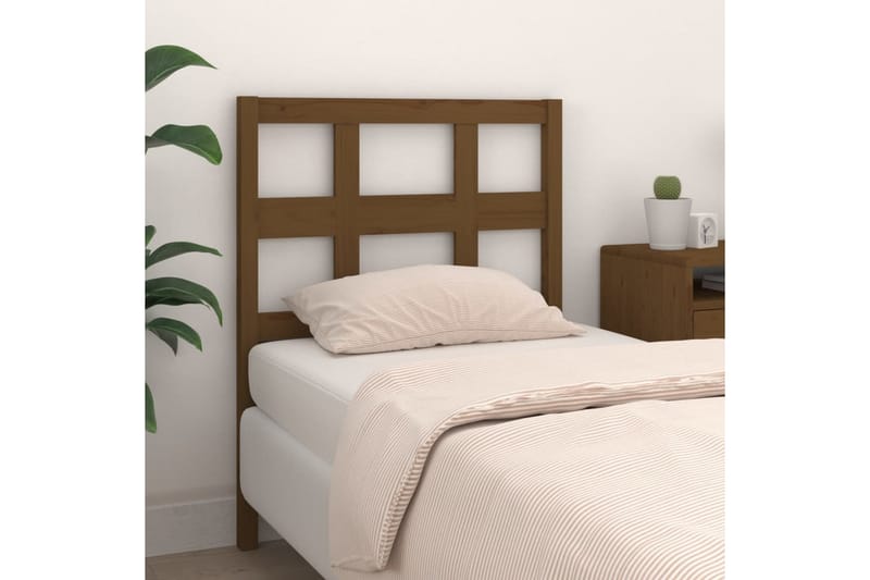 beBasic Sengegavl honningbrun 80,5x4x100 cm heltre furu - Brun - Møbler - Senger - Sengetilbehør & sengegavl - Sengegavl