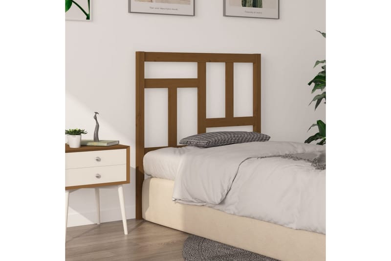 beBasic Sengegavl honningbrun 80,5x4x100 cm heltre furu - Brun - Møbler - Senger - Sengetilbehør & sengegavl - Sengegavl