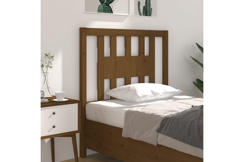 beBasic Sengegavl honningbrun 81x4x100 cm heltre furu - Brun - Møbler - Senger - Sengetilbehør & sengegavl - Sengegavl