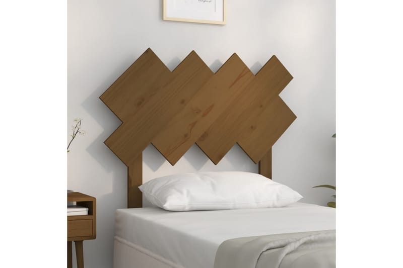 beBasic Sengegavl honningbrun 92x3x81 cm heltre furu - Brun - Møbler - Senger - Sengetilbehør & sengegavl - Sengegavl