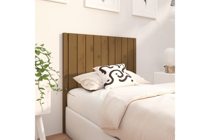 beBasic Sengegavl honningbrun 95,5x4x100 cm heltre furu - Brun - Møbler - Senger - Sengetilbehør & sengegavl - Sengegavl