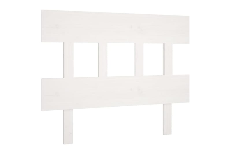 beBasic Sengegavl hvit 103,5x3x81 cm heltre furu - Hvit - Sengegavl