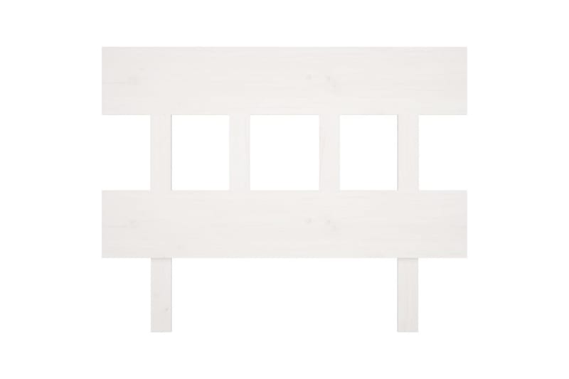 beBasic Sengegavl hvit 103,5x3x81 cm heltre furu - Hvit - Sengegavl