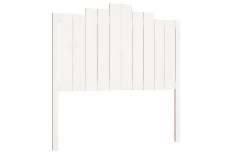 beBasic Sengegavl hvit 106x4x110 cm heltre furu - Hvit - Sengegavl