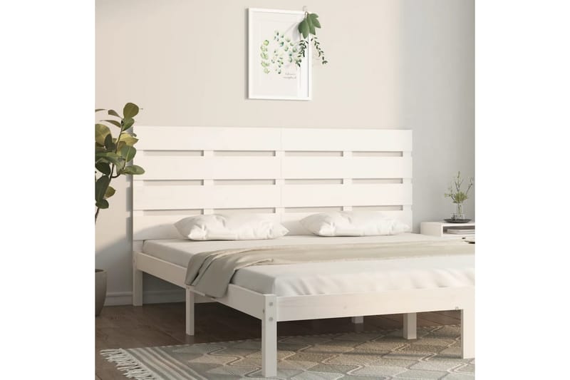 beBasic Sengegavl hvit 120x3x80cm heltre furu - Hvit - Møbler - Senger - Sengetilbehør & sengegavl - Sengegavl
