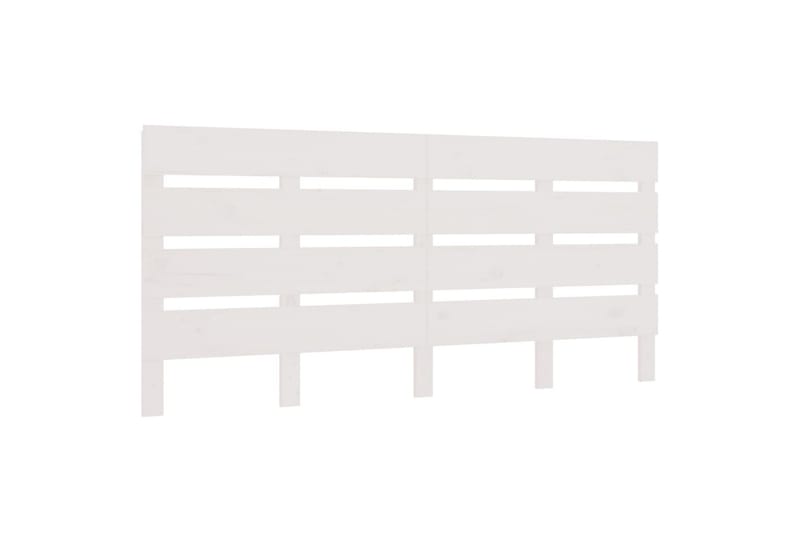 beBasic Sengegavl hvit 120x3x80cm heltre furu - Hvit - Sengegavl