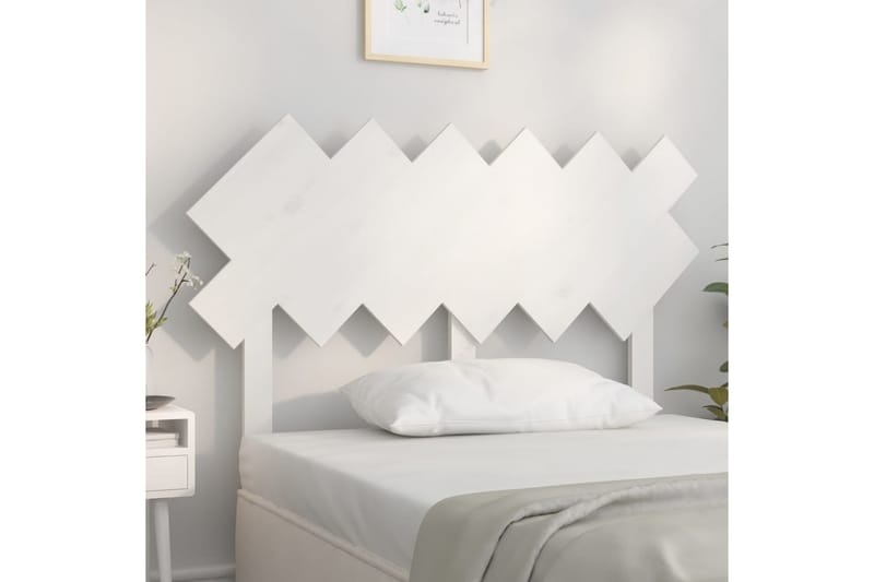 beBasic Sengegavl hvit 122,5x3x80,5 cm heltre furu - Hvit - Møbler - Senger - Sengetilbehør & sengegavl - Sengegavl