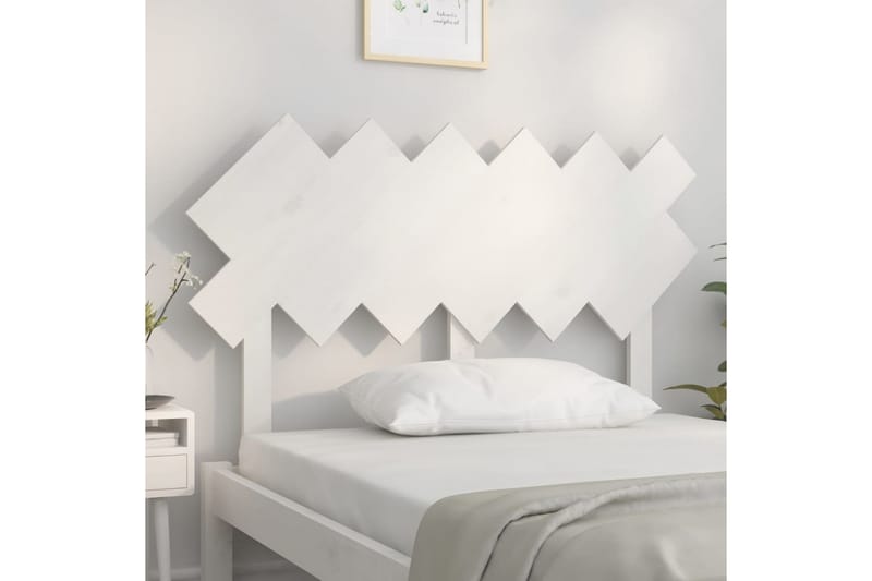 beBasic Sengegavl hvit 122,5x3x80,5 cm heltre furu - Hvit - Møbler - Senger - Sengetilbehør & sengegavl - Sengegavl