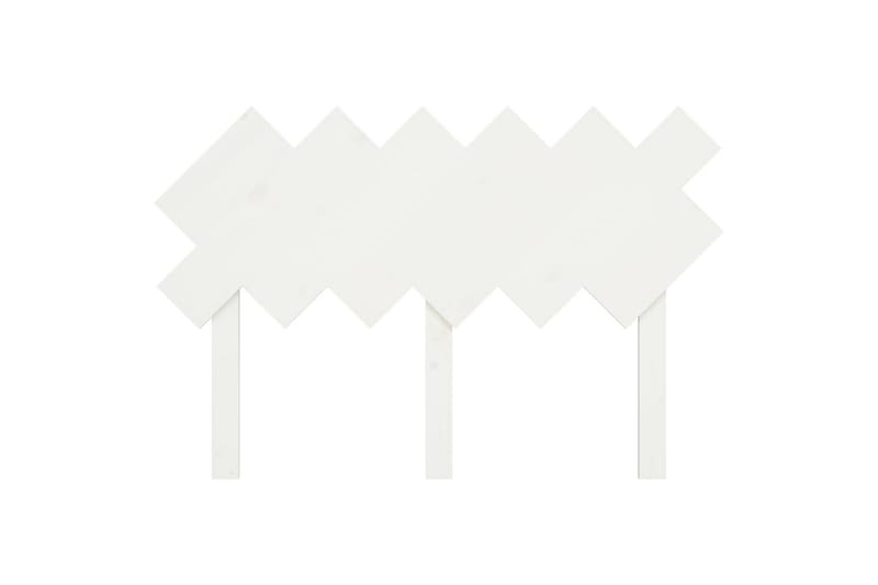 beBasic Sengegavl hvit 122,5x3x80,5 cm heltre furu - Hvit - Møbler - Senger - Sengetilbehør & sengegavl - Sengegavl