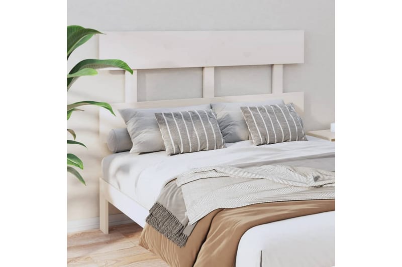 beBasic Sengegavl hvit 124x3x81 cm heltre furu - Hvit - Møbler - Senger - Sengetilbehør & sengegavl - Sengegavl