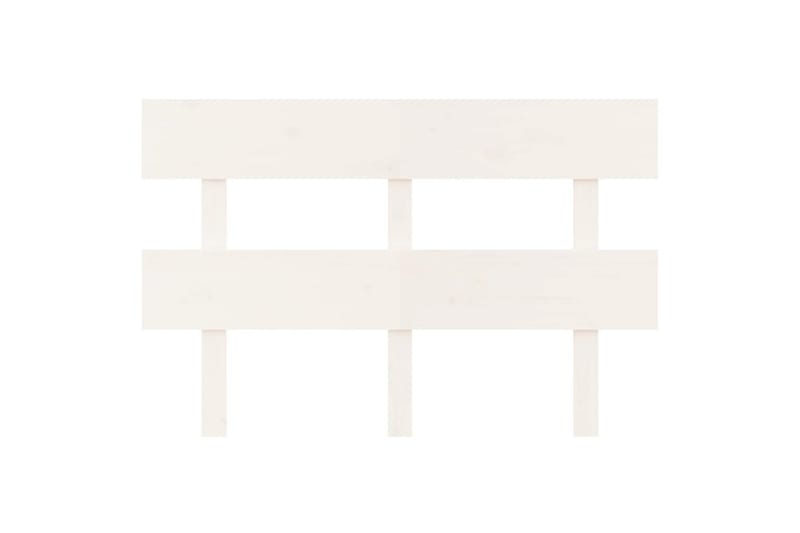 beBasic Sengegavl hvit 124x3x81 cm heltre furu - Hvit - Møbler - Senger - Sengetilbehør & sengegavl - Sengegavl