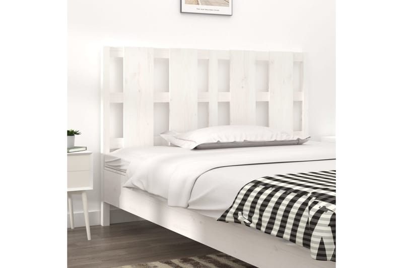 beBasic Sengegavl hvit 125,5x4x100 cm heltre furu - Hvit - Møbler - Senger - Sengetilbehør & sengegavl - Sengegavl