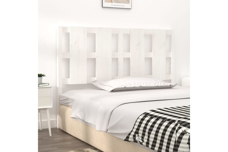 beBasic Sengegavl hvit 125,5x4x100 cm heltre furu - Hvit - Møbler - Senger - Sengetilbehør & sengegavl - Sengegavl