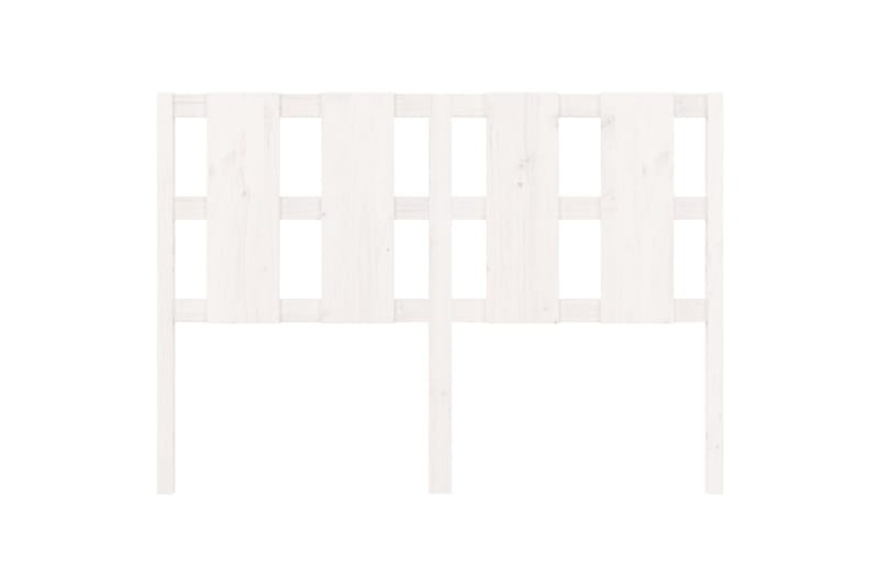 beBasic Sengegavl hvit 125,5x4x100 cm heltre furu - Hvit - Sengegavl