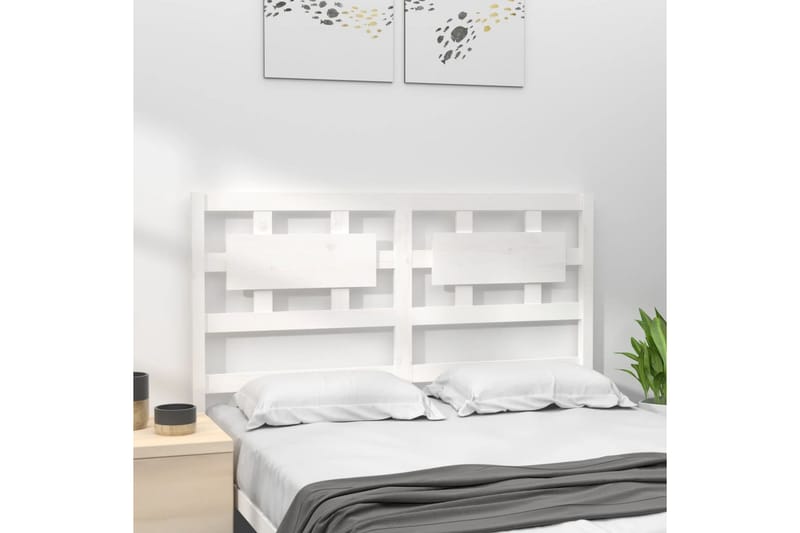 beBasic Sengegavl hvit 125,5x4x100 cm heltre furu - Hvit - Møbler - Senger - Sengetilbehør & sengegavl - Sengegavl