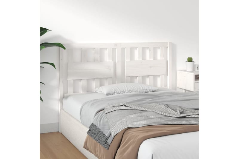 beBasic Sengegavl hvit 125,5x4x100 cm heltre furu - Hvit - Møbler - Senger - Sengetilbehør & sengegavl - Sengegavl