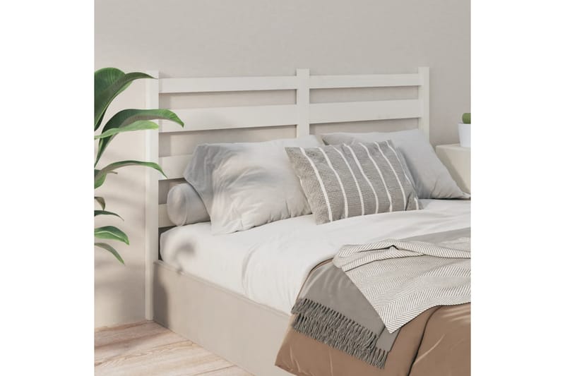 beBasic Sengegavl hvit 126x4x100 cm heltre furu - Hvit - Møbler - Senger - Sengetilbehør & sengegavl - Sengegavl