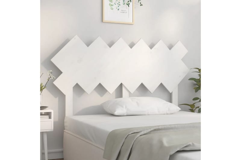beBasic Sengegavl hvit 132x3x81 cm heltre furu - Hvit - Møbler - Senger - Sengetilbehør & sengegavl - Sengegavl