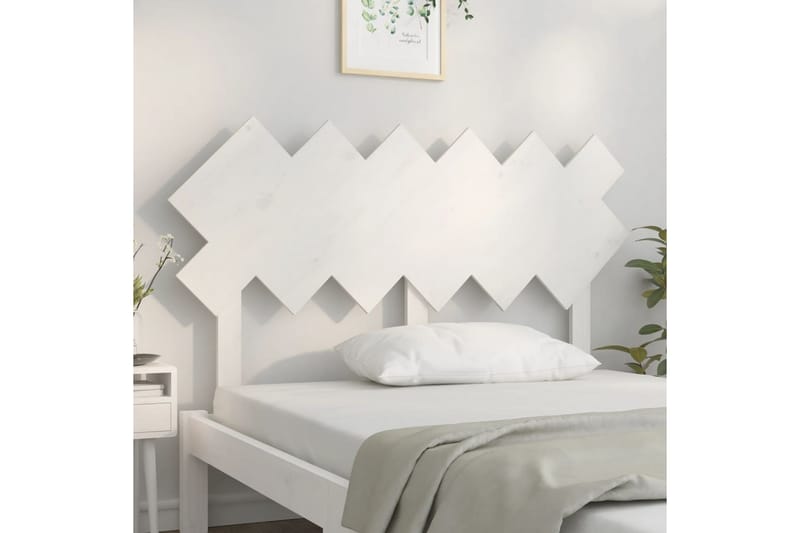 beBasic Sengegavl hvit 132x3x81 cm heltre furu - Hvit - Møbler - Senger - Sengetilbehør & sengegavl - Sengegavl
