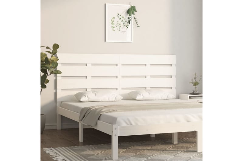 beBasic Sengegavl hvit 140x3x80 cm heltre furu - Hvit - Møbler - Senger - Sengetilbehør & sengegavl - Sengegavl