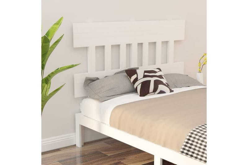 beBasic Sengegavl hvit 153,5x3x81 cm heltre furu - Hvit - Møbler - Senger - Sengetilbehør & sengegavl - Sengegavl