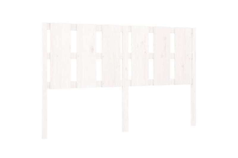 beBasic Sengegavl hvit 155,5x4x100 cm heltre furu - Hvit - Sengegavl