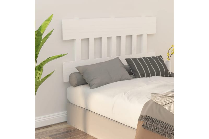 beBasic Sengegavl hvit 163,5x3x81 cm heltre furu - Hvit - Møbler - Senger - Sengetilbehør & sengegavl - Sengegavl