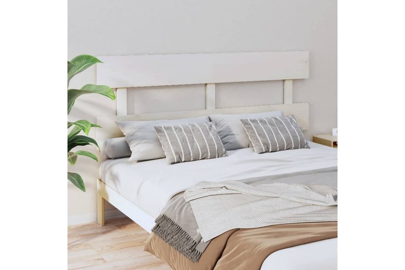 beBasic Sengegavl hvit 164x3x81 cm heltre furu - Hvit - Møbler - Senger - Sengetilbehør & sengegavl - Sengegavl