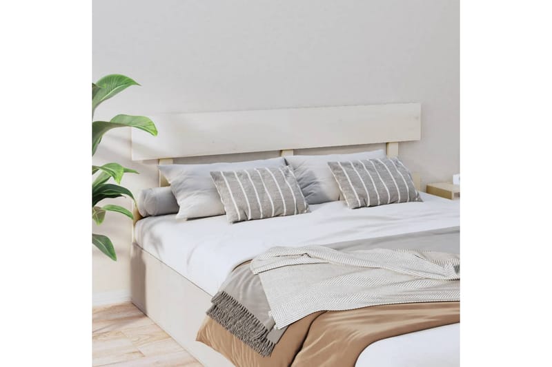 beBasic Sengegavl hvit 164x3x81 cm heltre furu - Hvit - Møbler - Senger - Sengetilbehør & sengegavl - Sengegavl