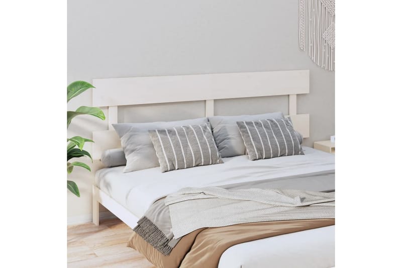 beBasic Sengegavl hvit 184x3x81 cm heltre furu - Hvit - Møbler - Senger - Sengetilbehør & sengegavl - Sengegavl