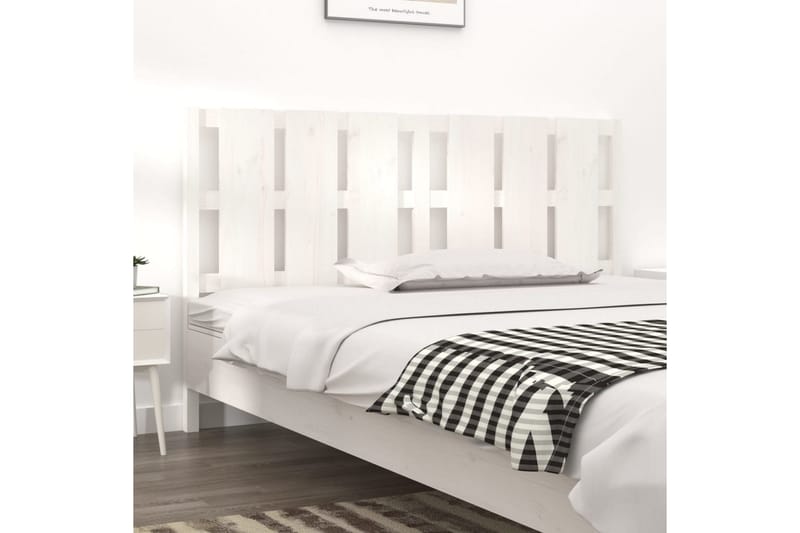 beBasic Sengegavl hvit 185,5x4x100 cm heltre furu - Hvit - Møbler - Senger - Sengetilbehør & sengegavl - Sengegavl