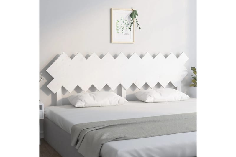 beBasic Sengegavl hvit 196x3x80,5 cm heltre furu - Hvit - Møbler - Senger - Sengetilbehør & sengegavl - Sengegavl