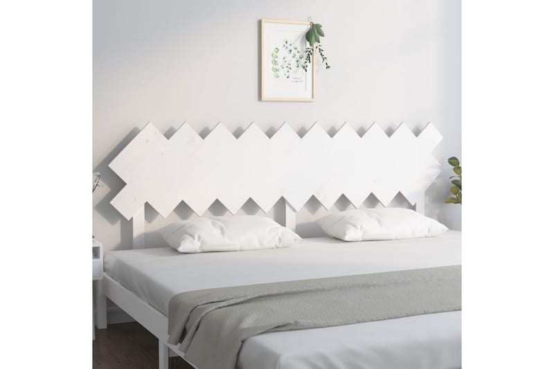 beBasic Sengegavl hvit 196x3x80,5 cm heltre furu - Hvit - Møbler - Senger - Sengetilbehør & sengegavl - Sengegavl