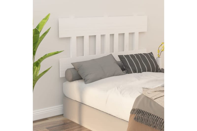 beBasic Sengegavl hvit 203,5x3x81 cm heltre furu - Hvit - Møbler - Senger - Sengetilbehør & sengegavl - Sengegavl