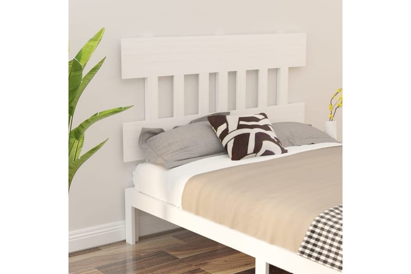 beBasic Sengegavl hvit 203,5x3x81 cm heltre furu - Hvit - Møbler - Senger - Sengetilbehør & sengegavl - Sengegavl
