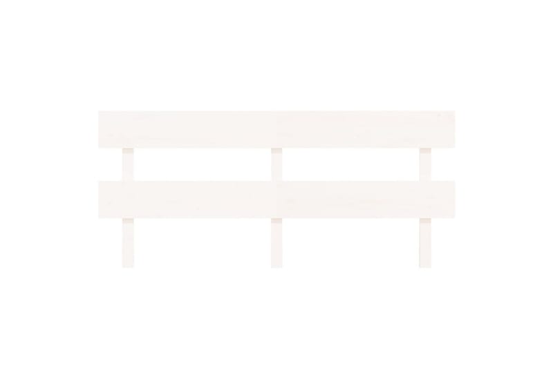 beBasic Sengegavl hvit 204x3x81 cm heltre furu - Hvit - Møbler - Senger - Sengetilbehør & sengegavl - Sengegavl