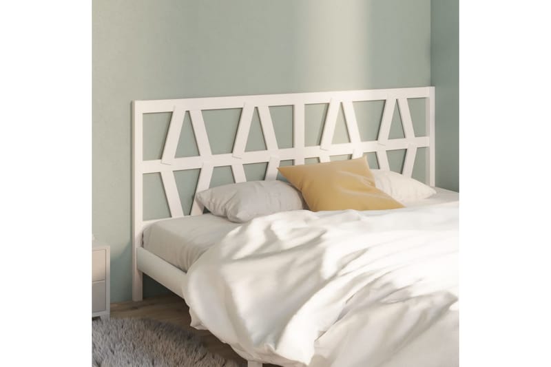 beBasic Sengegavl hvit 206x4x100 cm heltre furu - Hvit - Møbler - Senger - Sengetilbehør & sengegavl - Sengegavl