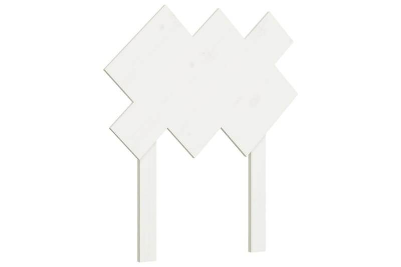 beBasic Sengegavl hvit 72,5x3x81 cm heltre furu - Hvit - Sengegavl