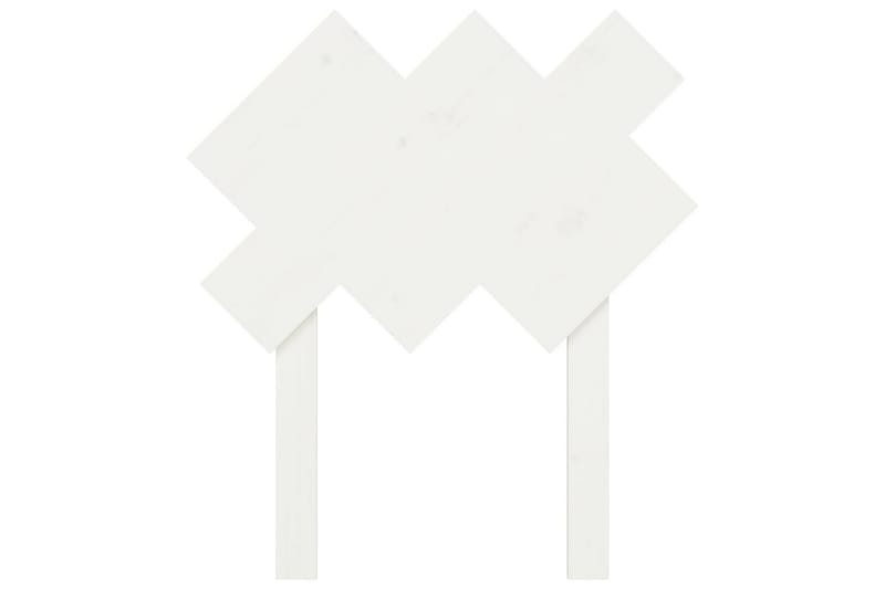 beBasic Sengegavl hvit 72,5x3x81 cm heltre furu - Hvit - Sengegavl