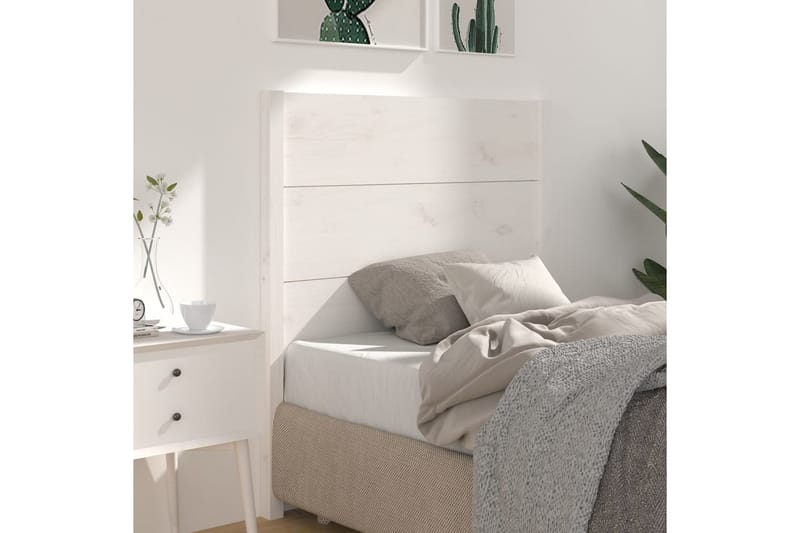 beBasic Sengegavl hvit 81x4x100 cm heltre furu - Hvit - Møbler - Senger - Sengetilbehør & sengegavl - Sengegavl