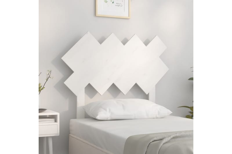 beBasic Sengegavl hvit 92x3x81 cm heltre furu - Hvit - Møbler - Senger - Sengetilbehør & sengegavl - Sengegavl