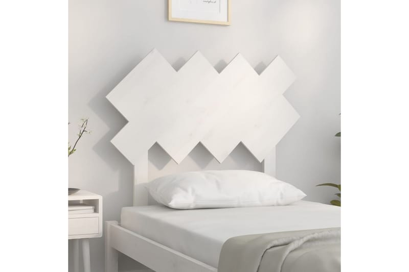 beBasic Sengegavl hvit 92x3x81 cm heltre furu - Hvit - Møbler - Senger - Sengetilbehør & sengegavl - Sengegavl