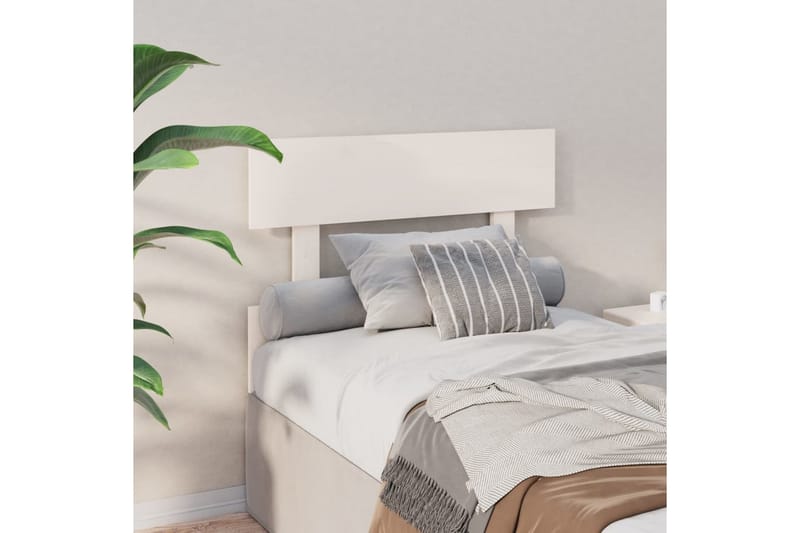 beBasic Sengegavl hvit 93,5x3x81 cm heltre furu - Hvit - Møbler - Senger - Sengetilbehør & sengegavl - Sengegavl