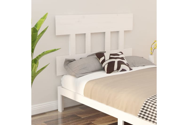 beBasic Sengegavl hvit 93,5x3x81 cm heltre furu - Hvit - Møbler - Senger - Sengetilbehør & sengegavl - Sengegavl
