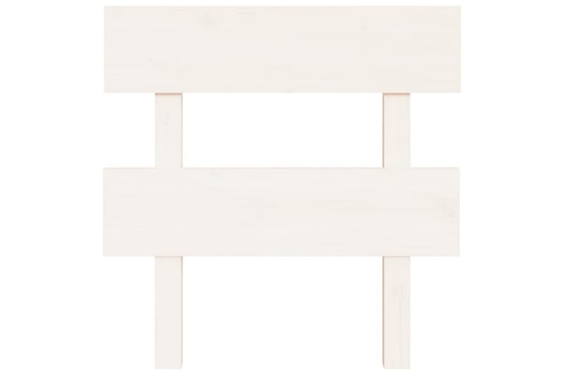 beBasic Sengegavl hvit 93,5x3x81 cm heltre furu - Hvit - Sengegavl